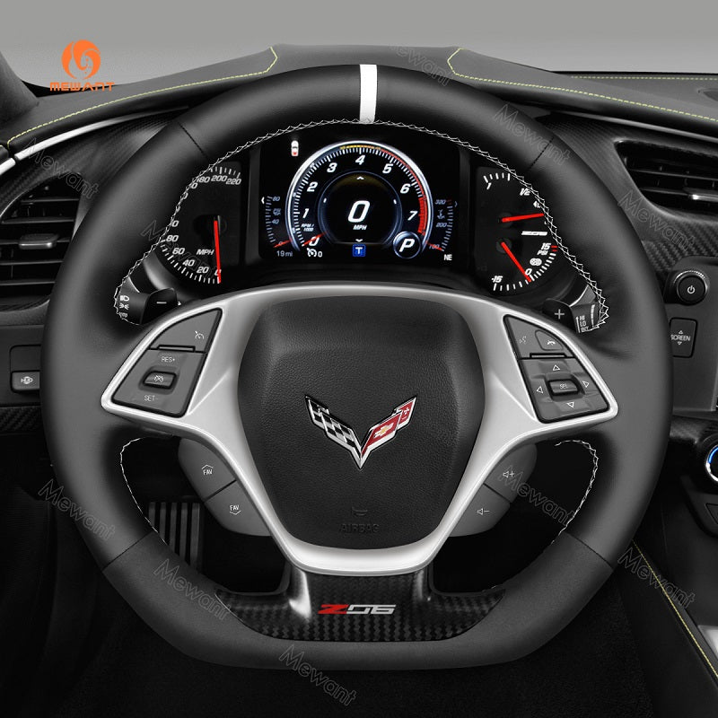 Mewant® Alcantara Auto-Lenkradbezug für Chevrolet (Chevy) Corvette C7