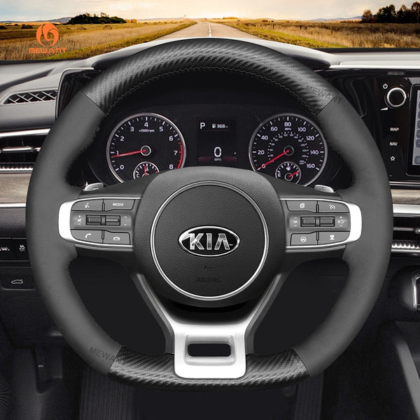 Mewant® Alcantara Car Steering Wheel Cover for Kia Sportage 2022-2023 / K5 (GT/GT-Line) 2021-2022