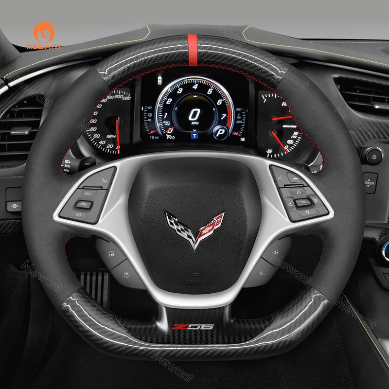 Mewant® Alcantara Auto-Lenkradbezug für Chevrolet (Chevy) Corvette C7