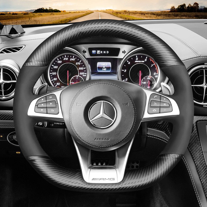 Mewant® Alcantara Car Steering Wheel Cover for Mercedes-Benz AMG GT C190 R190C63 W205 C63 S W205CLA45 C117AMG CLS 63 S C218 E43 W213 E63