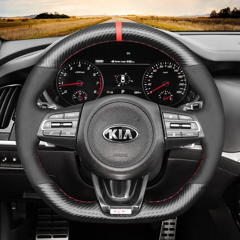 Mewant® Alcantara Car Steering Wheel Cover for Kia Stinger 2017-2022
