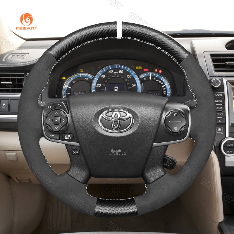 Mewant® Alcantara Car Steering Wheel Cover for Toyota Camry 2011-2014
