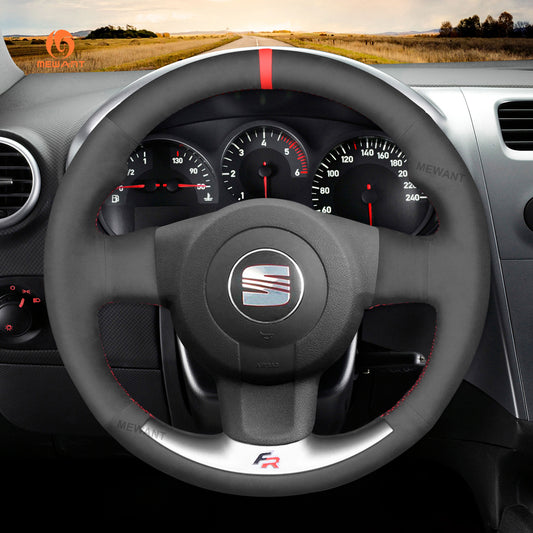 Mewant Car Steering Wheel Cover for Seat Leon FR|Cupra/Ibiza FR Steering Cover