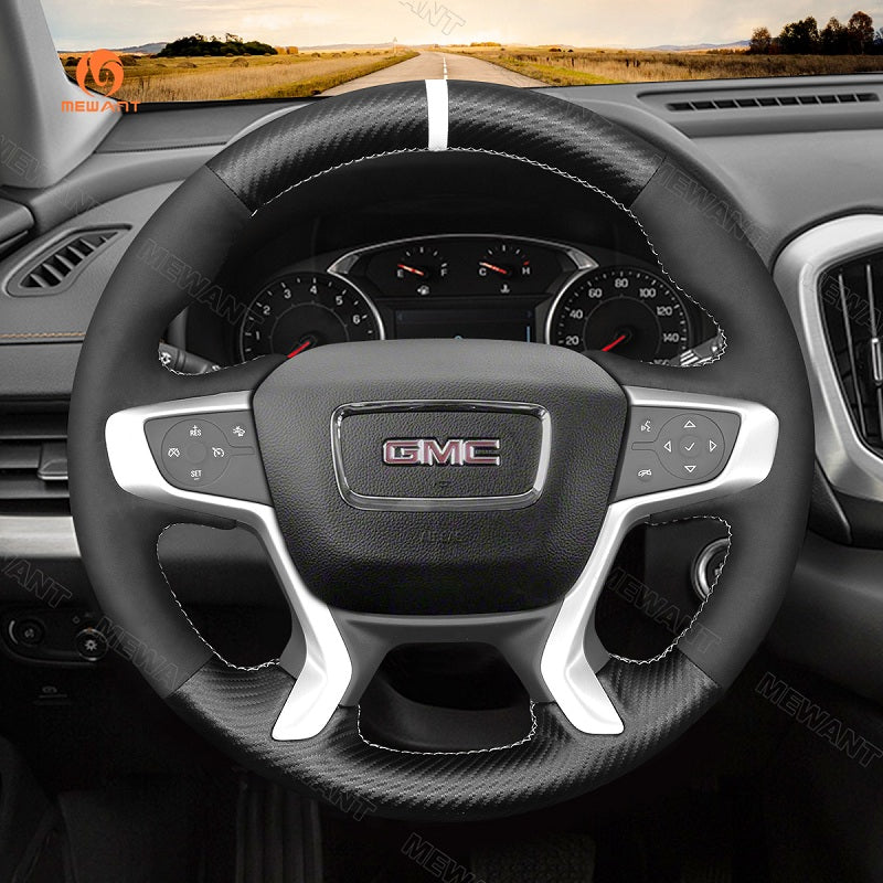 Mewant® Alcantara Car Steering Wheel Cover for GMC Acadia 2017-2023 Canyon 2015-2022 Terrain 2018-2024