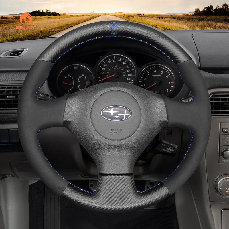 Mewant® Alcantara Car Steering Wheel Cover for Subaru Forester Impreza WRX (WRX STI) Legacy Outback
