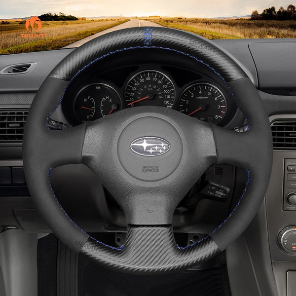 Mewant® Alcantara Car Steering Wheel Cover for Subaru Forester Impreza WRX (WRX STI) Legacy Outback