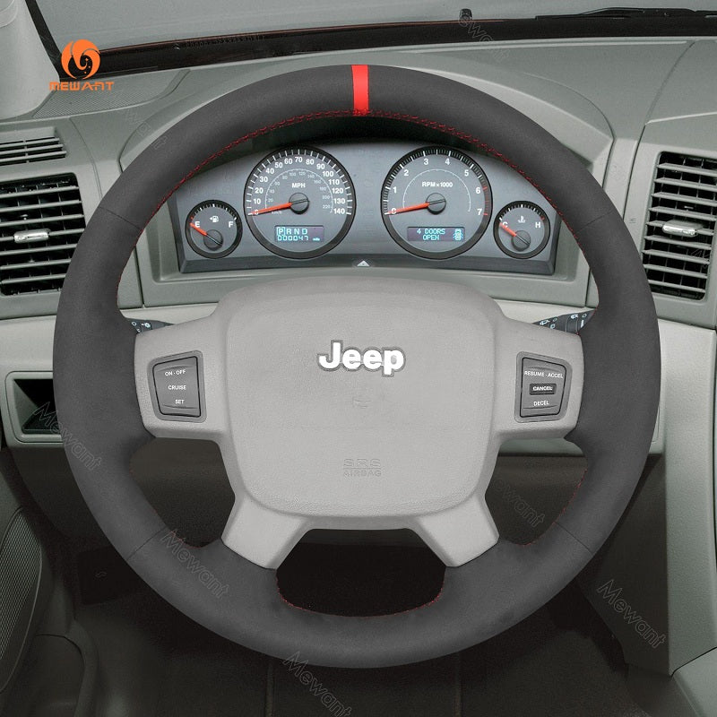 Mewant® Alcantara Auto-Lenkradbezug für Jeep Grand Cherokee V(WL) / Grand Cherokee L