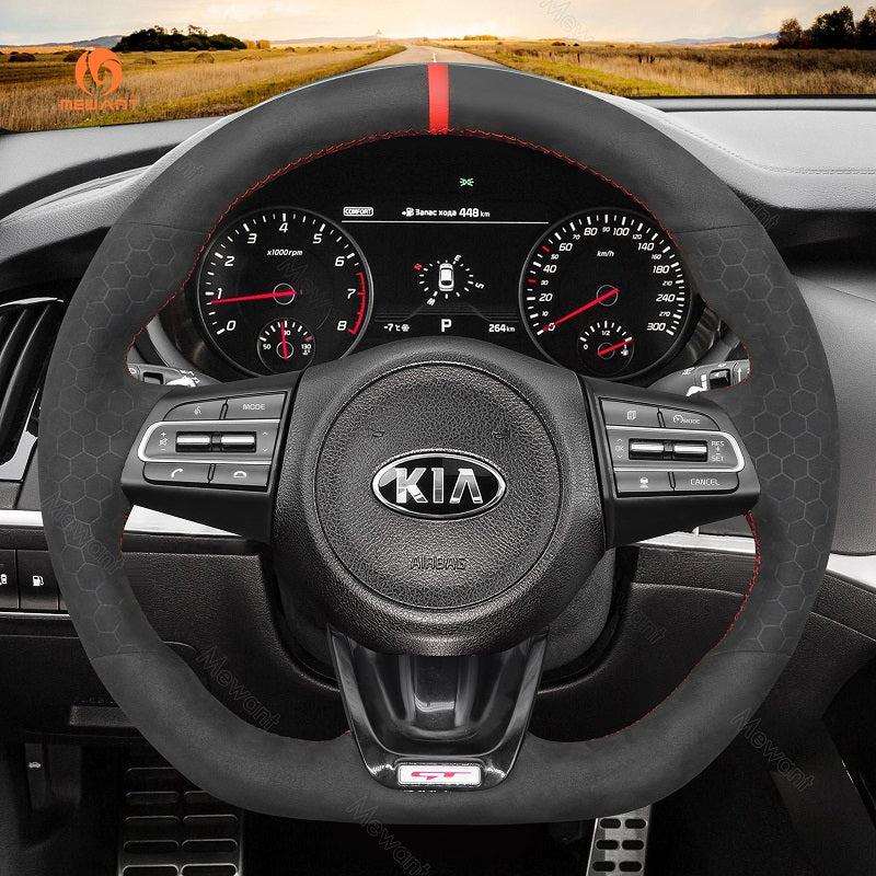 Mewant® Alcantara Car Steering Wheel Cover for Kia Stinger 2017-2022