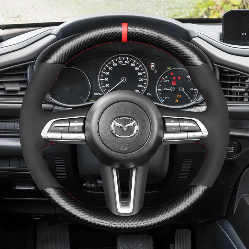 Mewant® Alcantara Autolenkradbezug für Mazda CX-30 CX30 / Mazda 3 Axela