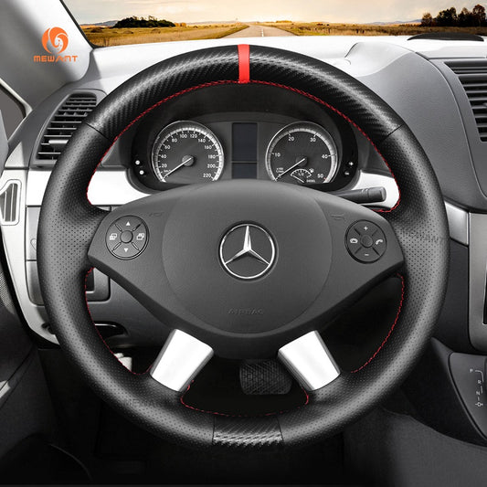 Hand Stitch Car Steering Wheel Cover for Mercedes Benz W639 Viano Vito Valente from Mewant