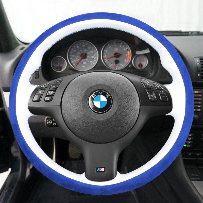 Mewant® Alcantara Car Steering Wheel Cover for 3 Series E46/5 5 Series E39 M3 E46 M5 E39