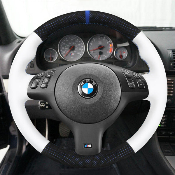 Mewant® Alcantara Car Steering Wheel Cover for 3 Series E46/5 5 Series E39 M3 E46 M5 E39