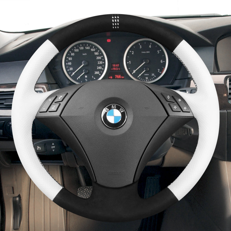 Mewant® Alcantara-Lenkradbezug für 5er-Serie E60 (Limousine) 2003–2009, 5er-Serie E61 (Touring) 2004–2009