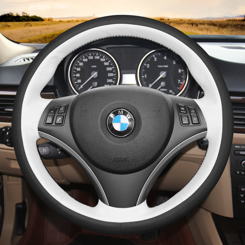 Mewant® Alcantara Car Steering Wheel Cover for BMW E87 E81 E82 E88 E82 E90 E91 E92E93 E84 E90 E92 E93 2007-2013