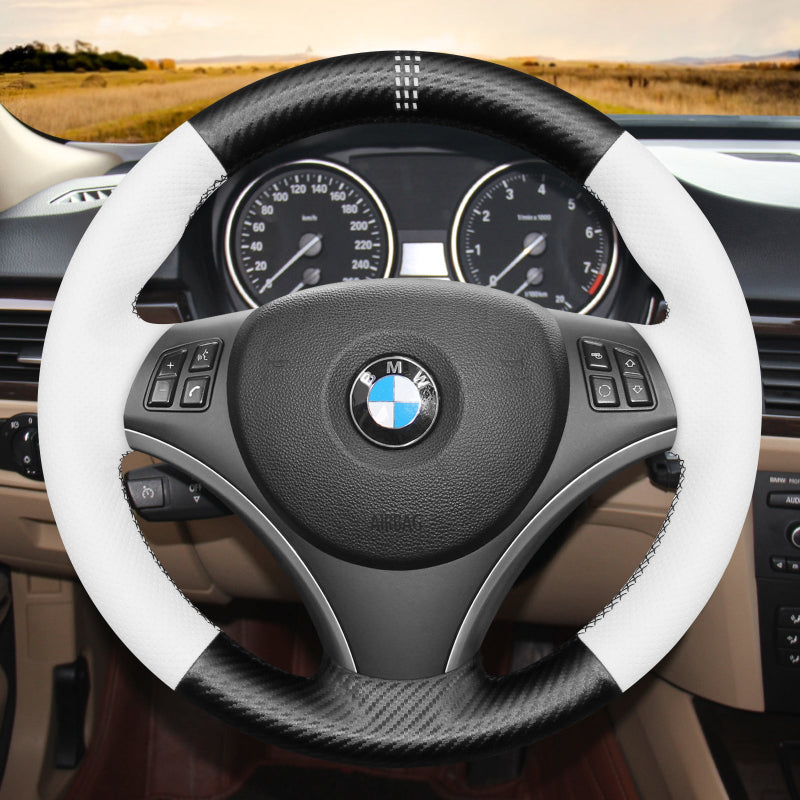 Mewant® Alcantara-Lenkradbezug für BMW 1er E87 (5-türige Schräghecklimousine) E81 (3-türige Schräghecklimousine) E82 (Coupé) E88 (Cabrio) M E82;3er E90 (Limousine) E91 (Touring) E92 (Coupe) E93 (Cabrio) X1 E84 M3 E90 M3 E92 M3 E93