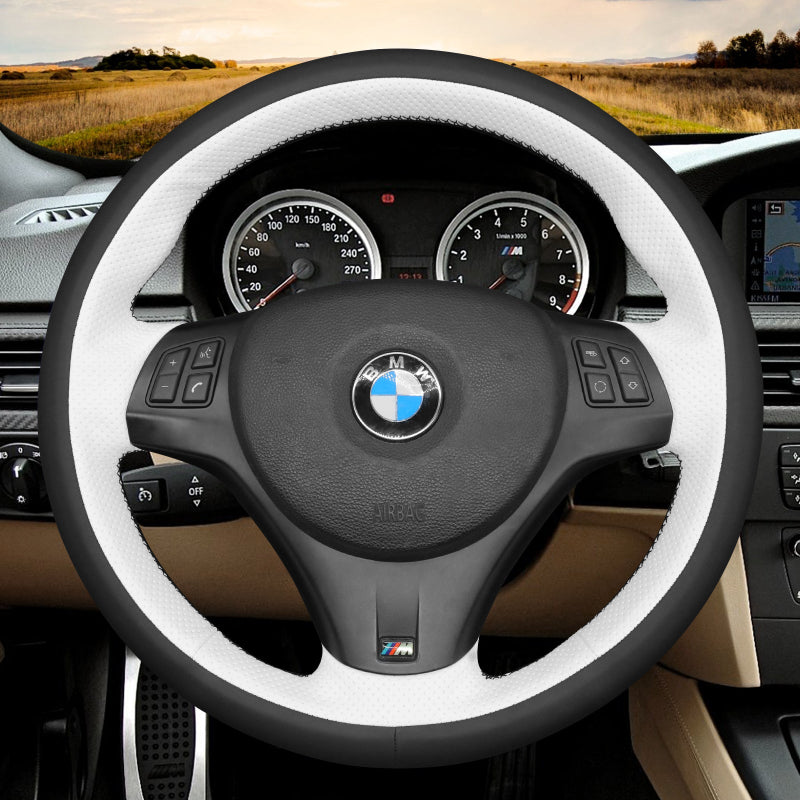 Mewant® Alcantara-Lenkradbezug für BMW 1er E87 (5-türige Schräghecklimousine) E81 (3-türige Schräghecklimousine) E82 (Coupé) E88 (Cabrio) M E82;3er E90 (Limousine) E91 (Touring) E92 (Coupe) E93 (Cabrio) X1 E84 M3 E90 M3 E92 M3 E93