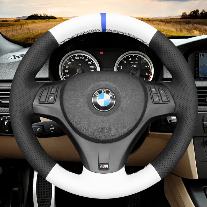 Mewant® Alcantara-Lenkradbezug für BMW 1er E87 (5-türige Schräghecklimousine) E81 (3-türige Schräghecklimousine) E82 (Coupé) E88 (Cabrio) M E82;3er E90 (Limousine) E91 (Touring) E92 (Coupe) E93 (Cabrio) X1 E84 M3 E90 M3 E92 M3 E93