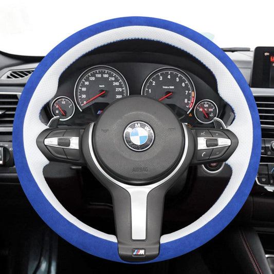 Mewant® Alcantara Car Steering Wheel Cover for BMW (M Sport)2Series F22 F23/3 Series F30 F34/4 Series F32 F33 F36/5 Series F10 F07/6 Series F12 F13 F06/X2 F39/X3 F25/X4 F26/X5 F15/X6 F16