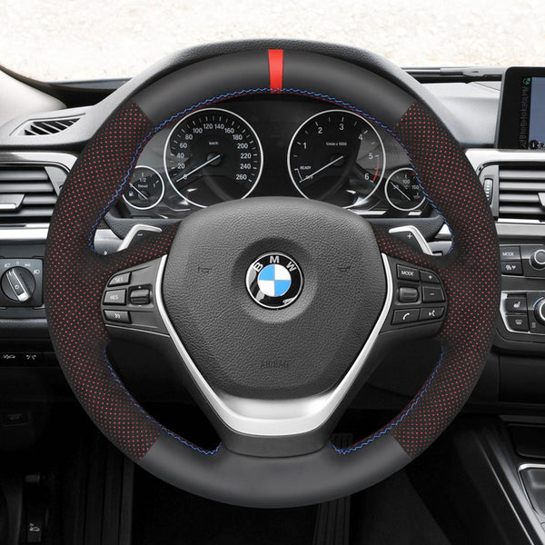 Mewant® Alcantara Car Steering Wheel Cover for BMW(M Sport)2 Series 3 Series4 Series 5 Series 6 Series  X2 X3 X4 X5 X6