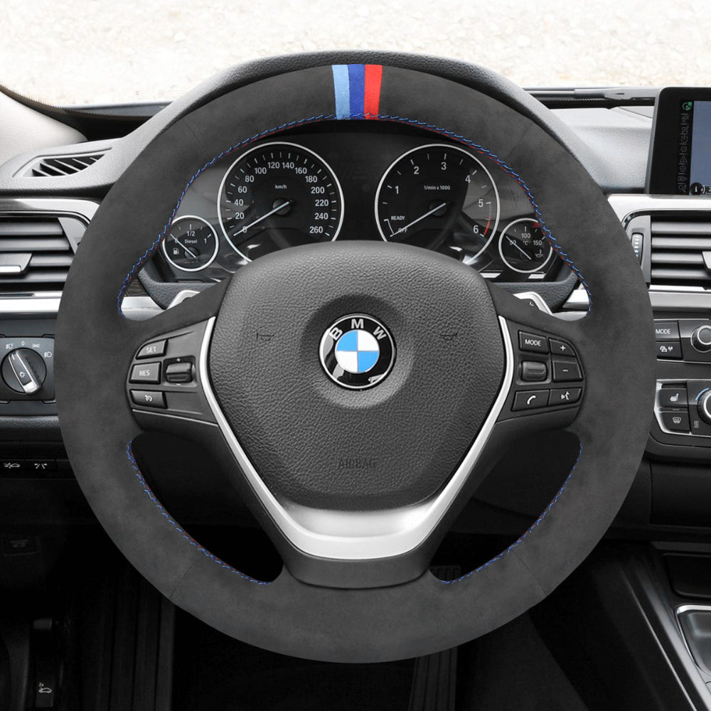 Mewant® Alcantara Car Steering Wheel Cover for BMW(M Sport)2 Series 3 Series4 Series 5 Series 6 Series  X2 X3 X4 X5 X6