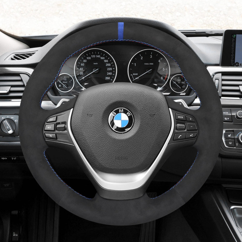 Mewant® Alcantara Car Steering Wheel Cover for BMW(M Sport)2 Series 3 Series4 Series 5 Series 6 Series  X2 X3 X4 X5 X6