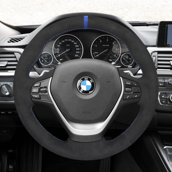 Mewant® Alcantara Car Steering Wheel Cover for BMW(M Sport)2 Series 3 Series4 Series 5 Series 6 Series  X2 X3 X4 X5 X6