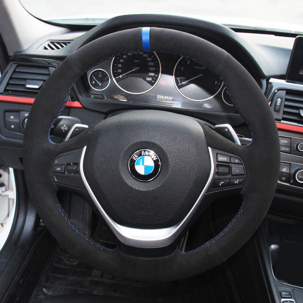 Mewant® Alcantara Car Steering Wheel Cover for BMW(M Sport)2 Series 3 Series4 Series 5 Series 6 Series  X2 X3 X4 X5 X6