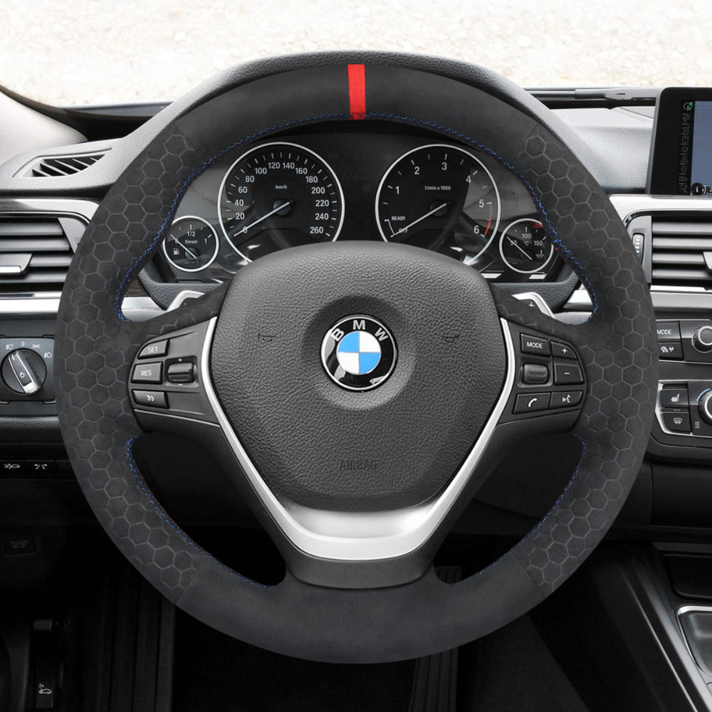 Mewant® Alcantara Car Steering Wheel Cover for BMW(M Sport)2 Series 3 Series4 Series 5 Series 6 Series  X2 X3 X4 X5 X6