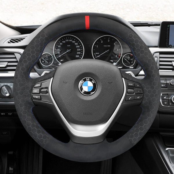 Mewant® Alcantara Car Steering Wheel Cover for BMW(M Sport)2 Series 3 Series4 Series 5 Series 6 Series  X2 X3 X4 X5 X6
