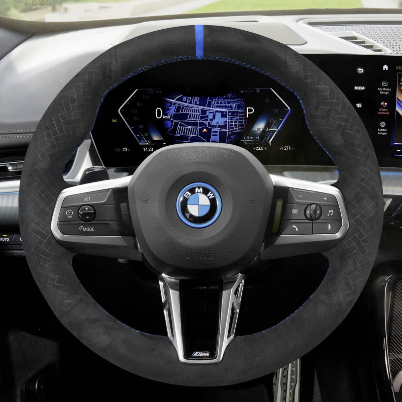 Mewant Alcantara Car Steering Wheel Cover for BMW X1 U11 2023-2024 X2 U10 2024 2 Series U06 X1 U11 iX1 U11 X2 U10 iX2 U10 2022-2024
