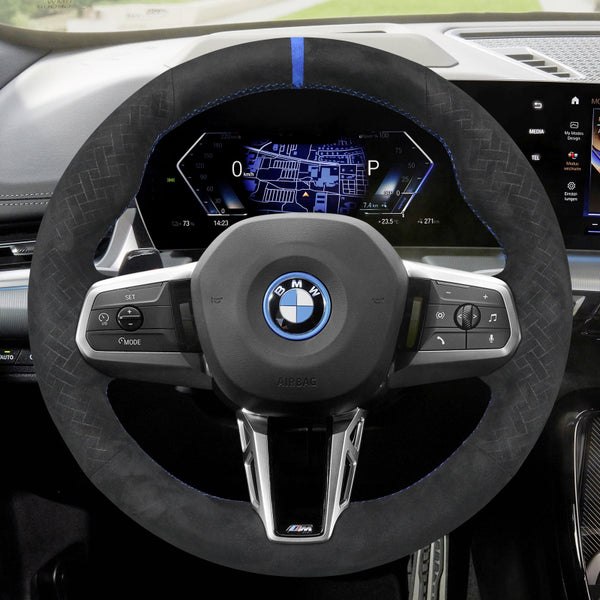 Mewant Alcantara Car Steering Wheel Cover for BMW X1 U11 2023-2024 X2 U10 2024 2 Series U06 X1 U11 iX1 U11 X2 U10 iX2 U10 2022-2024