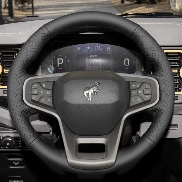 Mewant® Alcantara Car Steering Wheel Cover for Ford Bronco 2021-2024