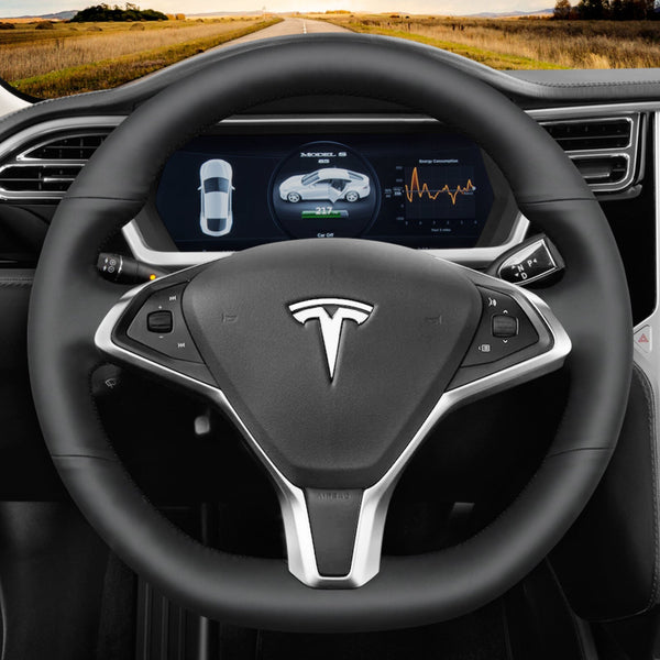Funda de volante Mewant® Alcantara para Tesla modelo S (2013-2017)