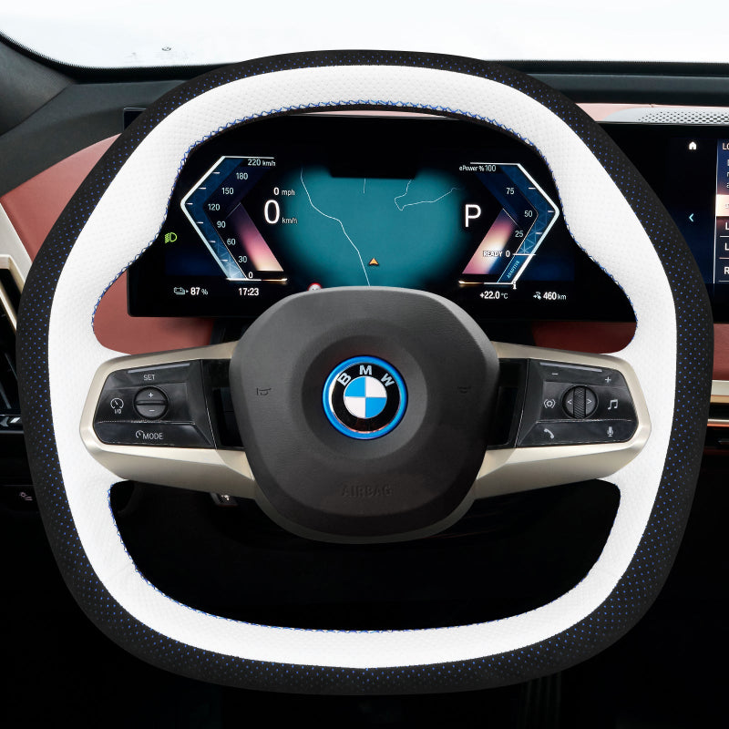 Mewant Car Steering Wheel Cover for BMW iX (I20) 2021-2024