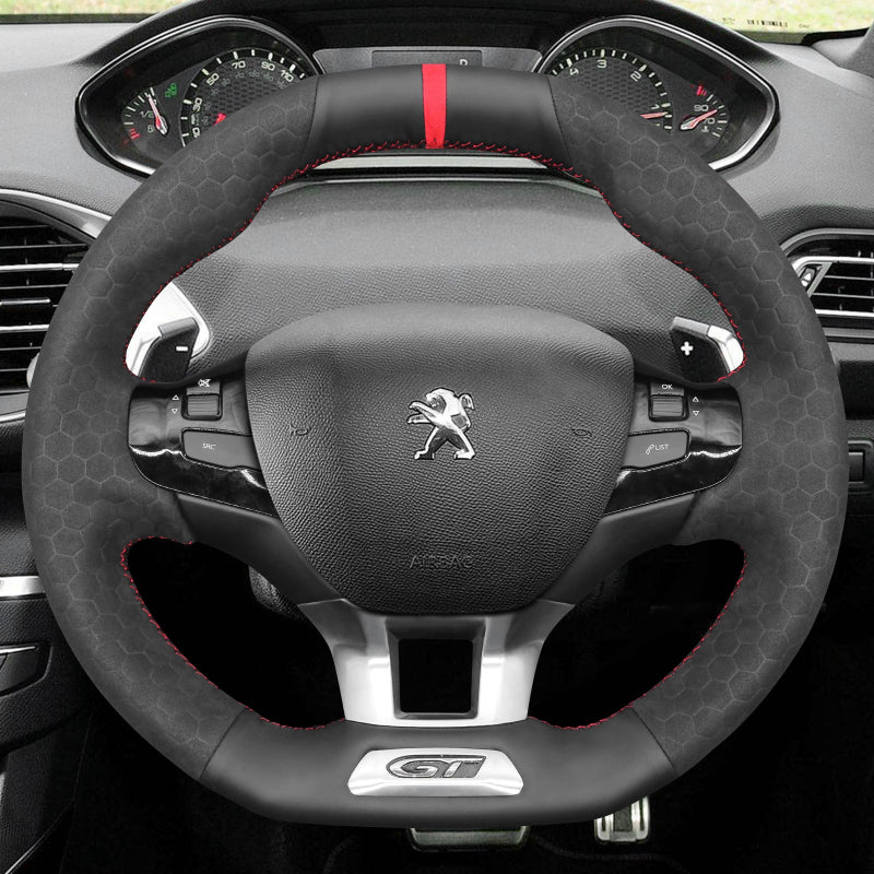 Mewant Car Steering Wheel Cover for Peugeot 308 GT/GTi Steering Cover