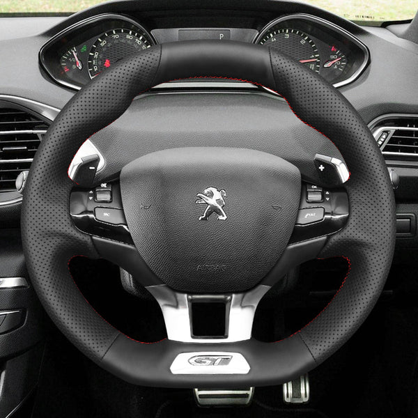 Mewant Car Steering Wheel Cover for Peugeot 308 GT/GTi Steering Cover