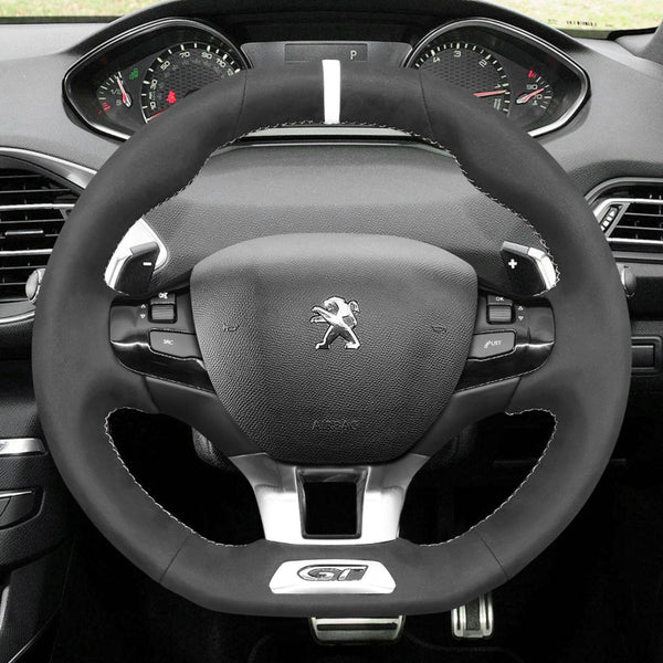 Mewant Car Steering Wheel Cover for Peugeot 308 GT/GTi Steering Cover