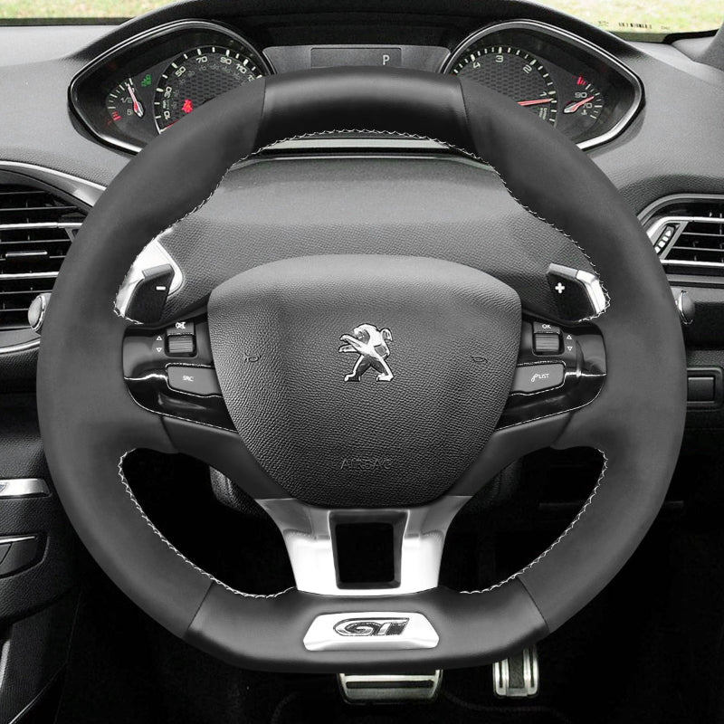 Mewant Car Steering Wheel Cover for Peugeot 308 GT/GTi Steering Cover