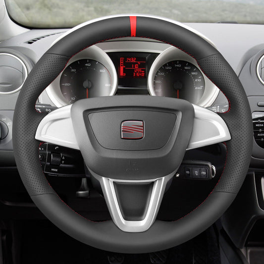 Mewant Car Steering Wheel Cover for Seat Ibiza (6J)/Mii