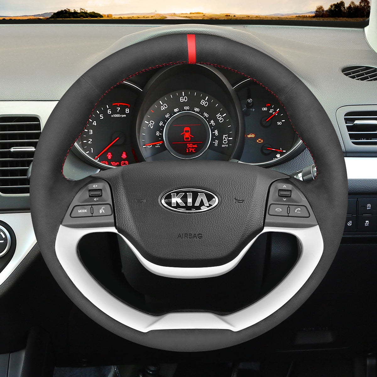 Car Steering Wheel Cover for Kia Picanto 2 from Mewant