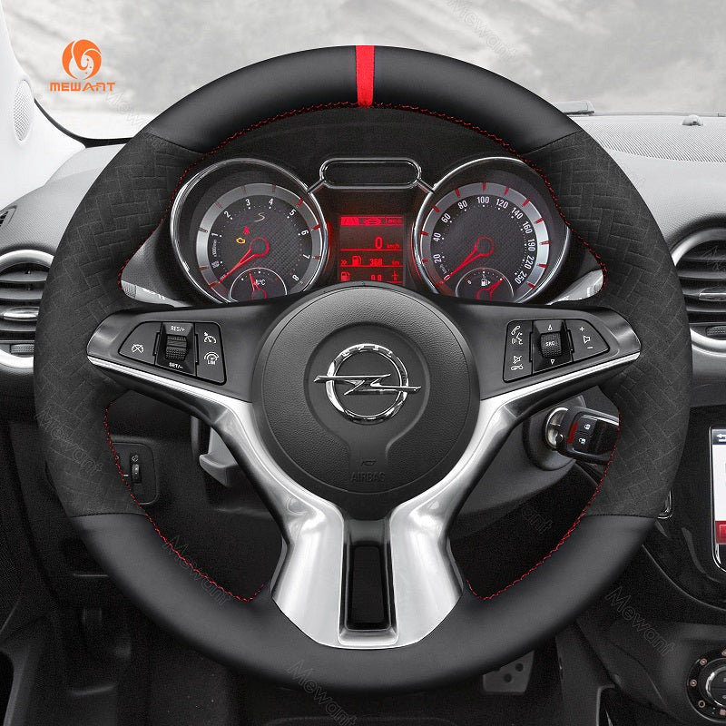 Mewant® Alcantara Car Steering Wheel Cover for Opel Adam 2012-2020