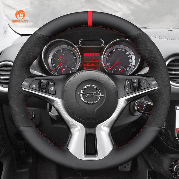 Mewant® Alcantara Car Steering Wheel Cover for Opel Adam 2012-2020