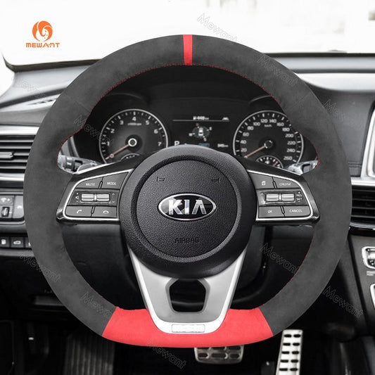 Car Steering Wheel Cover for Kia Ceed Cee'd 3 (GT/GT-Line) Optima 5 (GT-Line) from Mewant