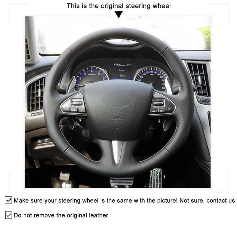 Mewant® Alcantara Car Steering Wheel Cover for Infiniti Q50 2014-2018