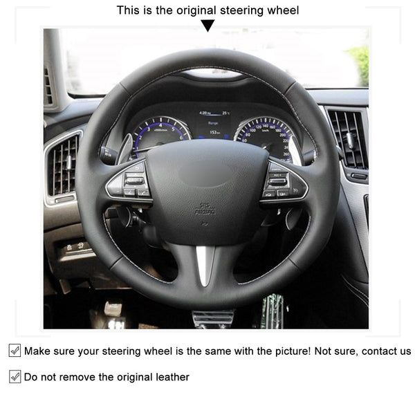Mewant® Alcantara Car Steering Wheel Cover for Infiniti Q50 2014-2018