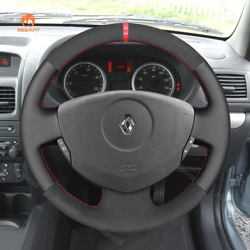 Hand Stitch Car Steering Wheel Cover for Renault Clio 2 2001-2008 / Twingo 2 2007-2014 from Mewant