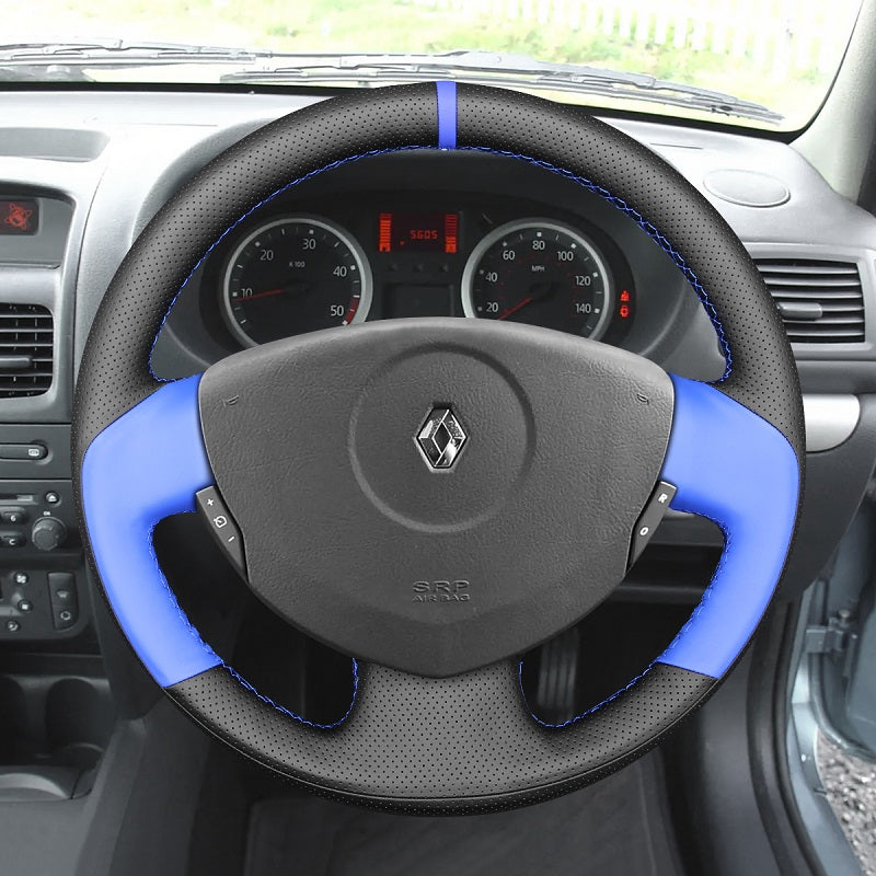 Hand Stitch Car Steering Wheel Cover for Renault Clio 2 2001-2008 / Twingo 2 2007-2014 from Mewant