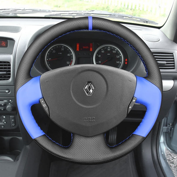Hand Stitch Car Steering Wheel Cover for Renault Clio 2 2001-2008 / Twingo 2 2007-2014 from Mewant