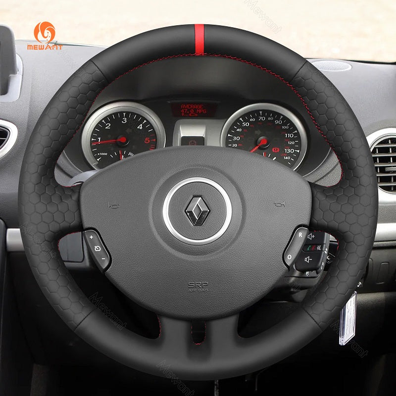 Hand Stitch Car Steering Wheel Cover for Renault Clio 3 2005-2012 from Mewant