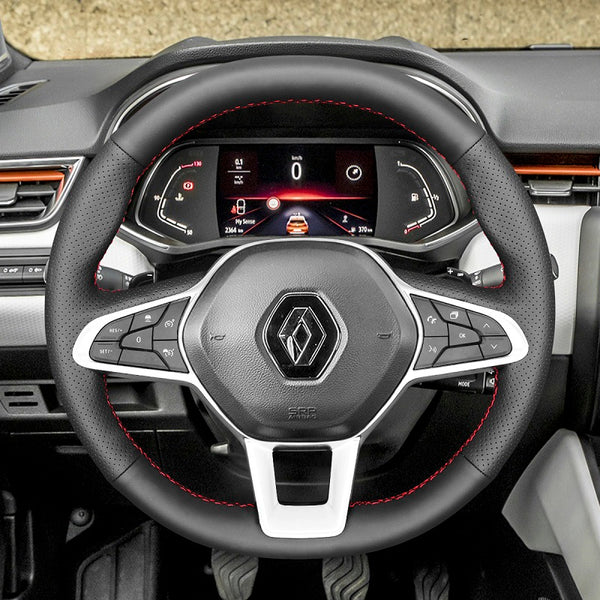 Hand Stitch Car Steering Wheel Cover for Renault Clio 5 (V) Captur 2 Zoe from Mewant